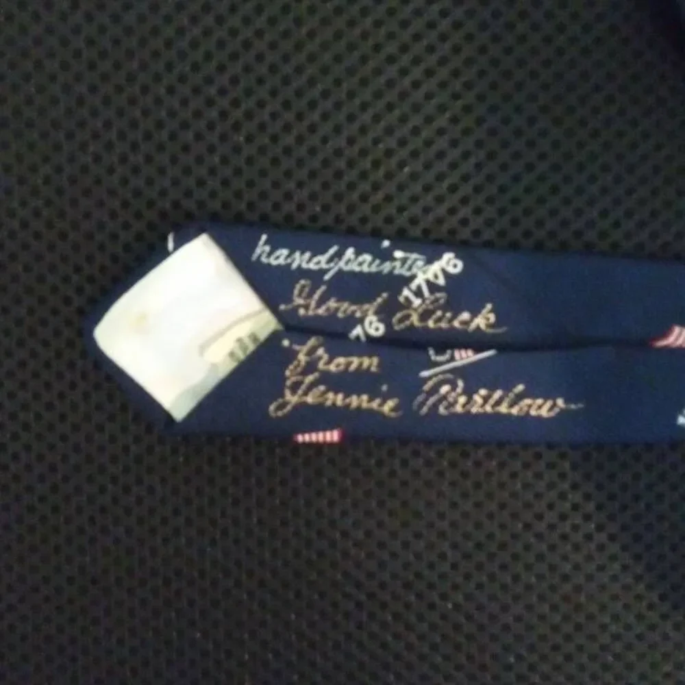 Rare Vintage Bicentennial Nudie Girl Handpainted Tie